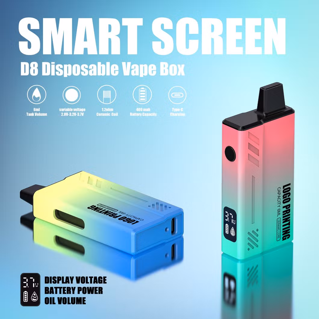 Button Adjust Voltage Display Screen 6ml Disposable Box Vape Device