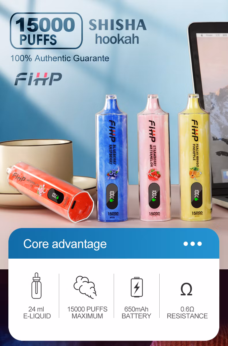 Fihp 15000 Puffs PRO Disposable Vape Pen Tornado 15K Red Energy Disposable Electronic Cigarette Wholesale