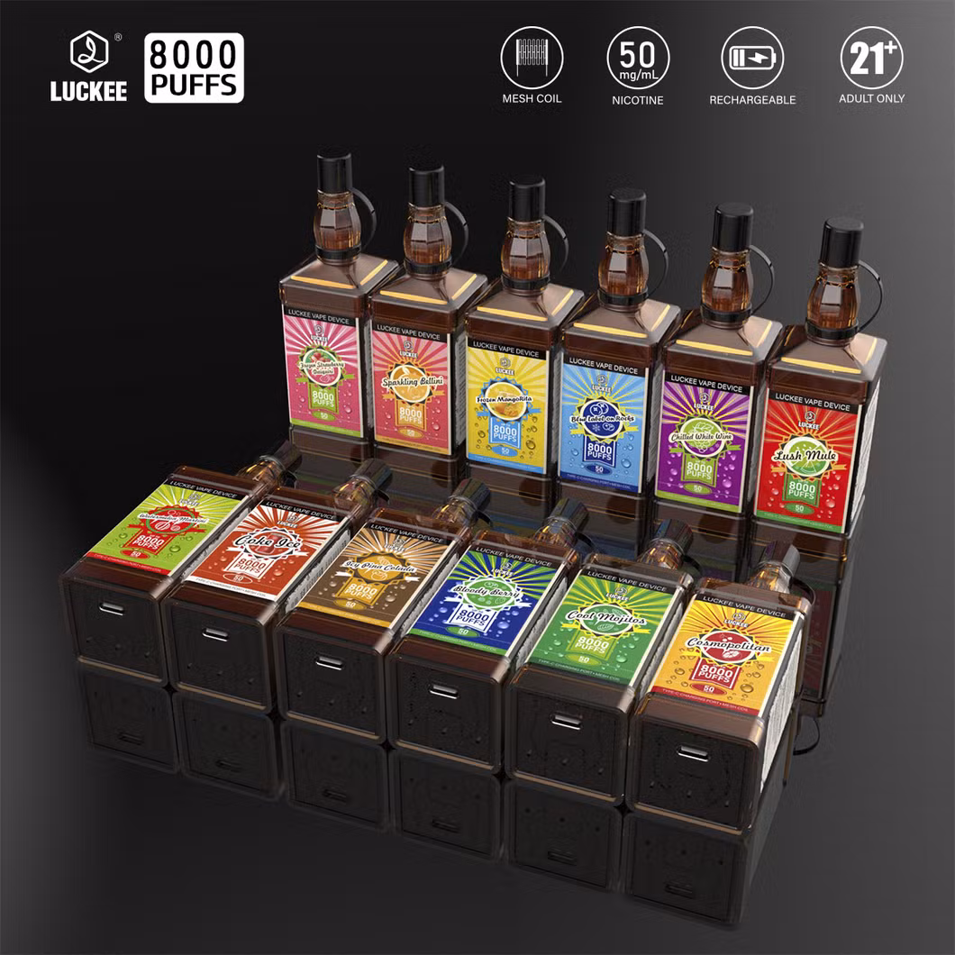 Luckee Vape Daniel&prime;s New Style Luckee Vape Daniels 8000puffs Disposable Vape Type-C Rechargeable with E-Liquid Electronic Cigarette