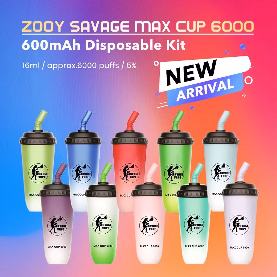 Original Savage Max Cup 6000 Puffs Disposable Vapes 9K 10K Diposables Vape Pen Puff 9000 Cola Bottle