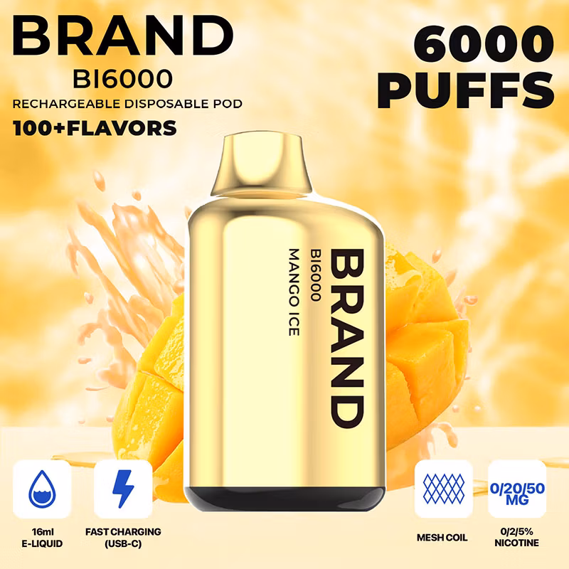 2023 Hidi OEM ODM Private Brand White Label Rechargeable 12 Flavors 6000 Puff Ceramic Mesh Core Disposable Vape	Vapes Disposable 600 Puffs