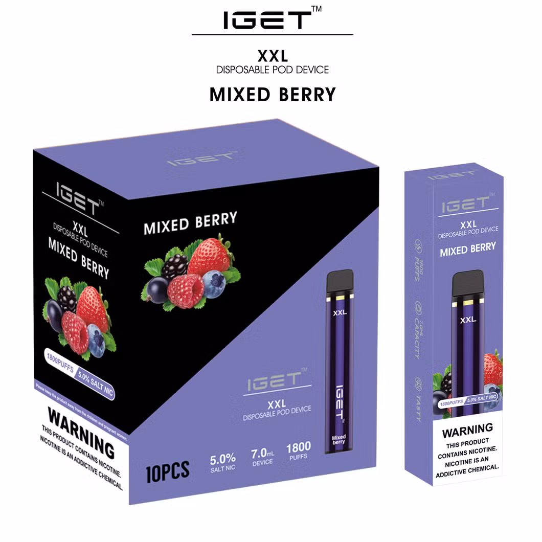 2021 Best Disposable Vape Pen Iget XXL 1800puffs Vape Disposable