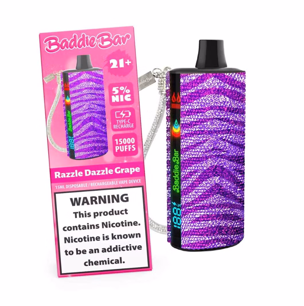 Wholesale Factory Direct Sale Baddie 15000 Puffs Elf Puff Bar Digital Screen Vap Twins Solo Mayor Price Vape Pen Style