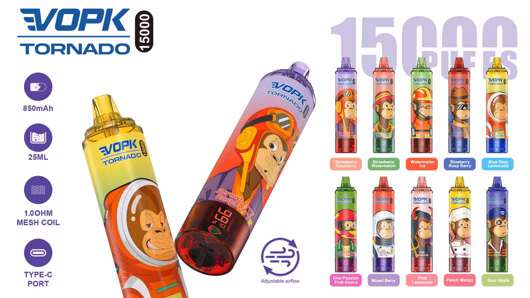 Vopk-Tornado 15000puffs Warehouse in Stock Bang 20K Puffs Zbood Plus Bubba 50000 E Cigarate Disposable Vape