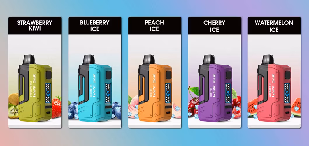 Premium Refillable Vape 15000puffs Happ Bar Adjustable Airflow Disposable Vape with Display