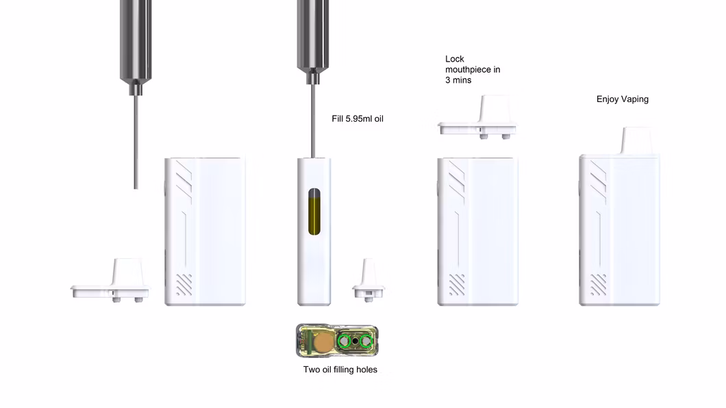 Button Adjust Voltage Display Screen 6ml Disposable Box Vape Device
