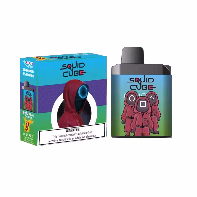 Original Box Shape Mesh Coil Disposable E Cigarette Squid Cube 4000 Puffs Squid Game Disposable Vape with 10 Flavors