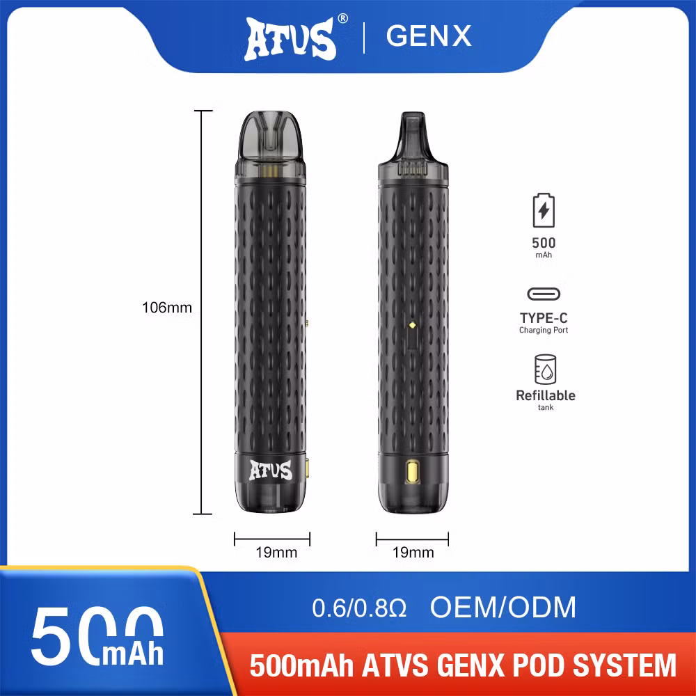 Wholesale Vape Pen Atvs Genx 2ml Pod System with Refillable Cartridge and Adjustable Airflow