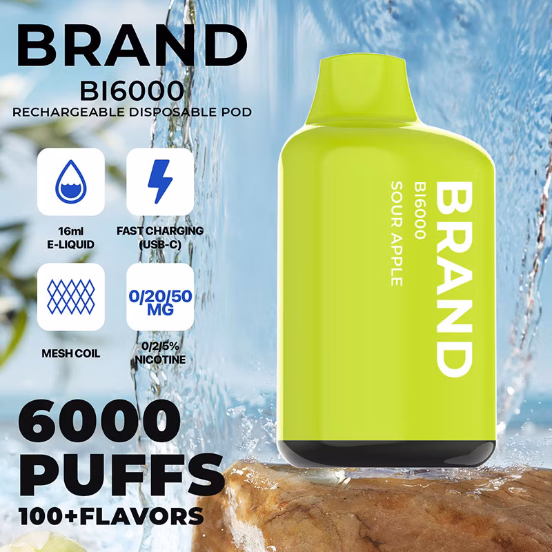 2023 Hidi OEM ODM Private Brand White Label Rechargeable 12 Flavors 6000 Puff Ceramic Mesh Core Disposable Vape	Vapes Disposable 600 Puffs