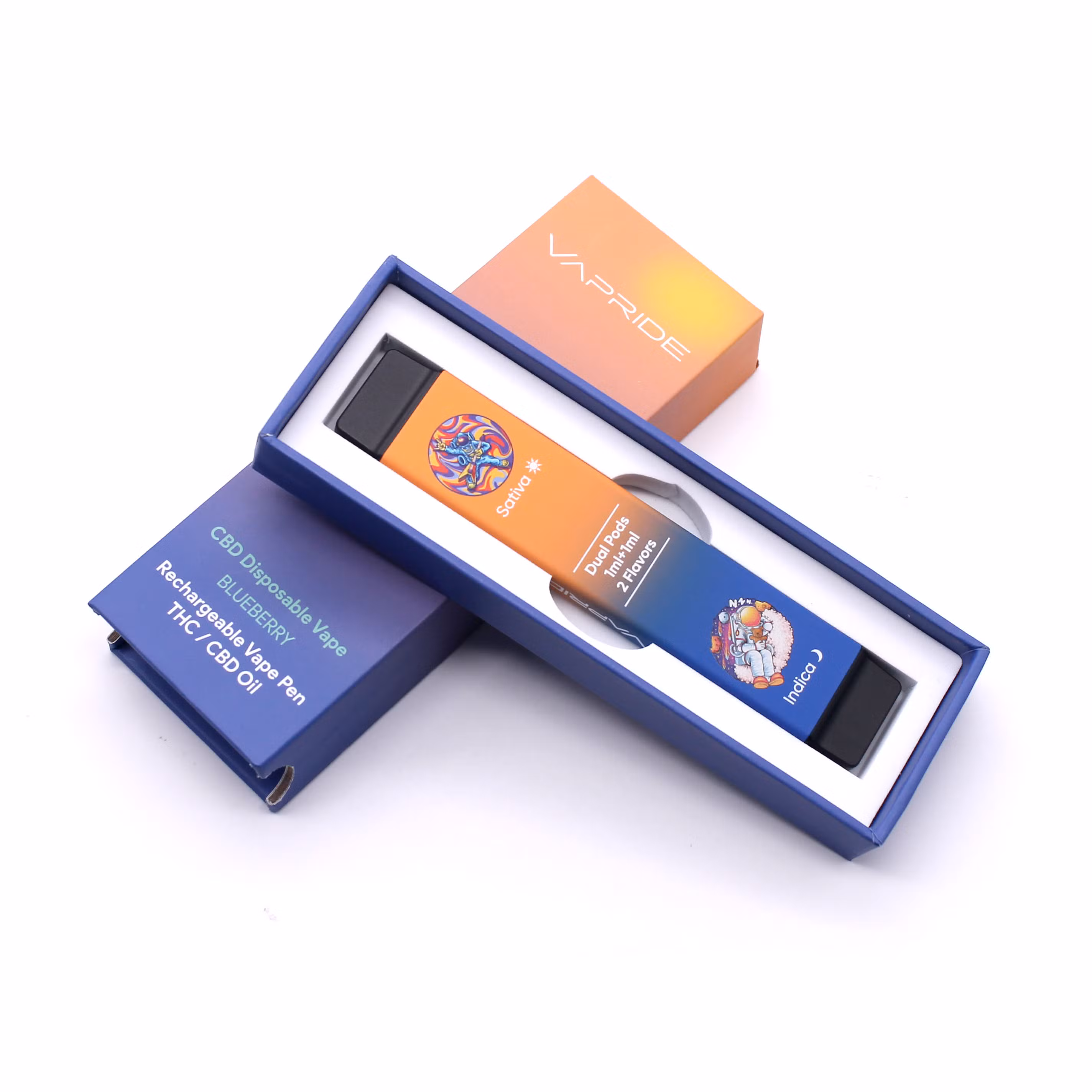 OEM ODM Dos Cápsulas Todo-en-Uno Desechable Vape Vacío Recargable Bolígrafo Vaporizador 2 Gramo