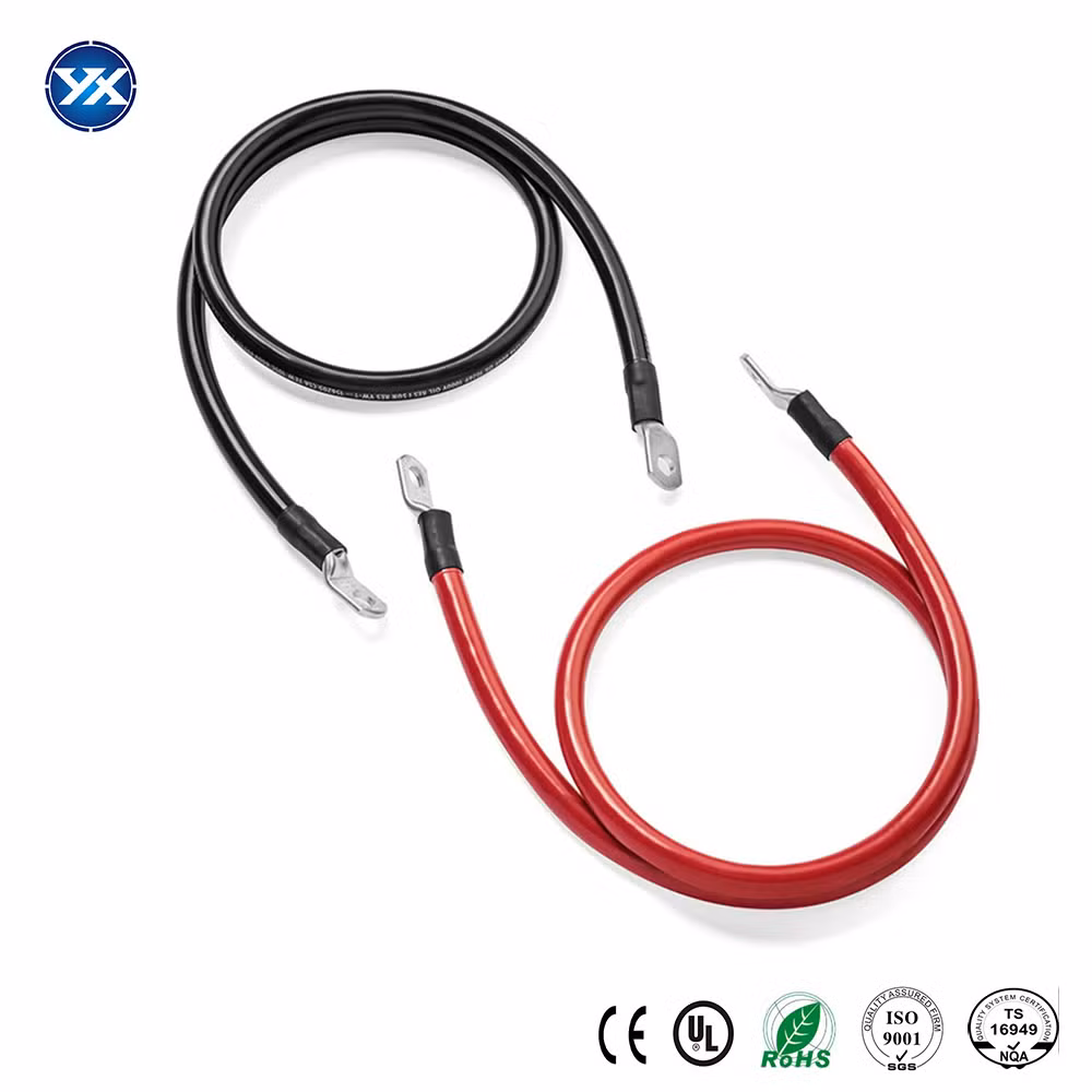 Factory Manufacturing Customize Red Black Car Engine Battery Electric Industial Bus Waterproof Accessories Assemblies Connection Custom Power Auto Wiring Cable