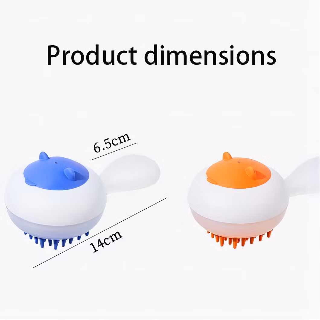 Wholesale Dry and Wet Plastic Pet Cleaning Products, Bath and Shower Massage Combs with Added Body Gel, Soft Silicone Cleaning Brush for Pet Cats and Dogs