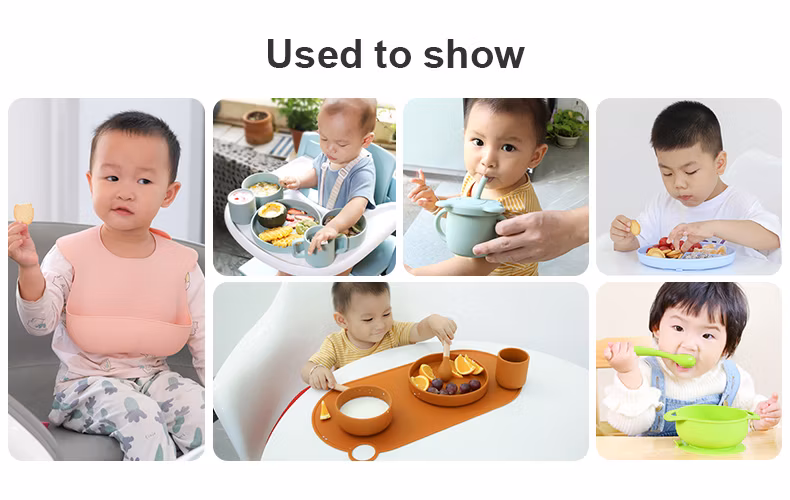 Factory Kid Children Table Mat Non Slip Heat Resistant Easy Cleaning Quick Dry Reusable Waterproof Set Gift Silicone Placemats