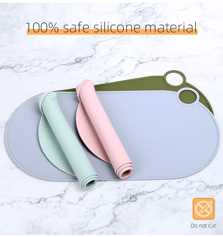 Factory Kid Children Table Mat Non Slip Heat Resistant Easy Cleaning Quick Dry Reusable Waterproof Set Gift Silicone Placemats