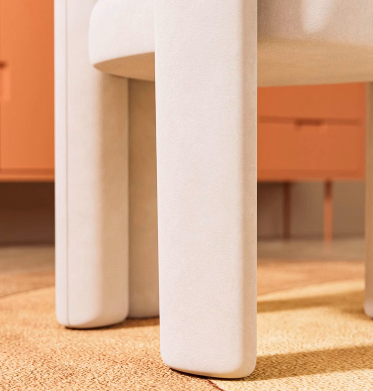 Nordic Backrest Minimalist Soft Berber Fleece Living Room Bedroom Children&prime;s Stools