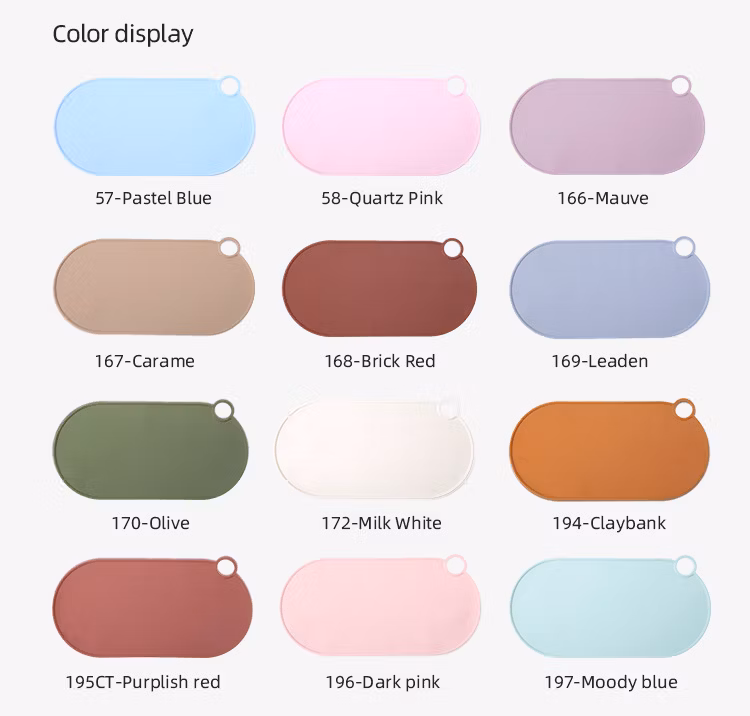 Factory Kid Children Table Mat Non Slip Heat Resistant Easy Cleaning Quick Dry Reusable Waterproof Set Gift Silicone Placemats