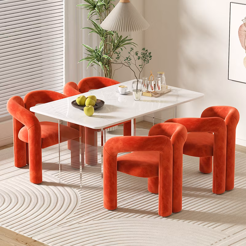 Nordic Backrest Minimalist Soft Berber Fleece Living Room Bedroom Children&prime;s Stools