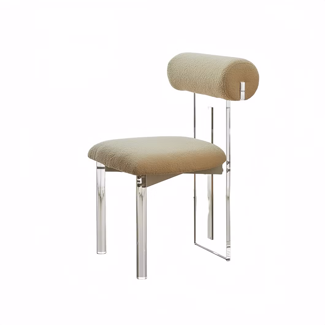 Nordic Backrest Minimalist Soft Berber Fleece Living Room Bedroom Children&prime;s Stools