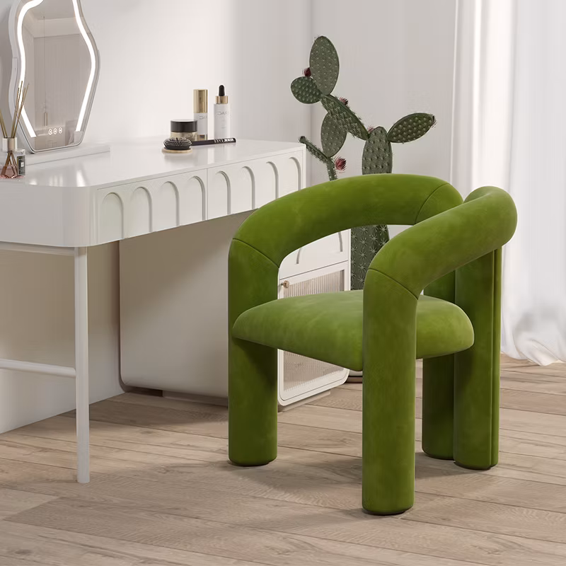 Nordic Backrest Minimalist Soft Berber Fleece Living Room Bedroom Children&prime;s Stools