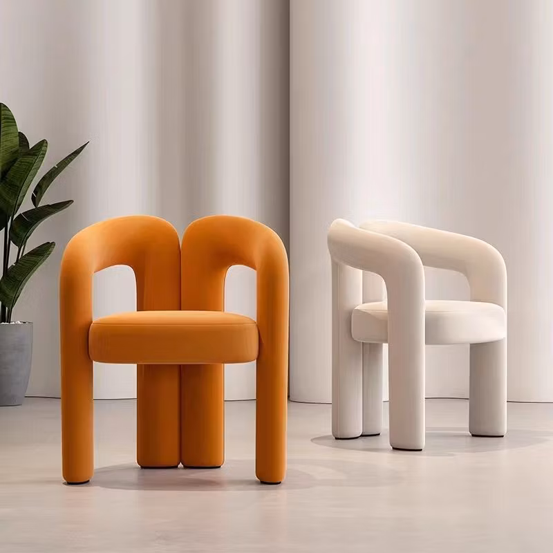 Nordic Backrest Minimalist Soft Berber Fleece Living Room Bedroom Children&prime;s Stools