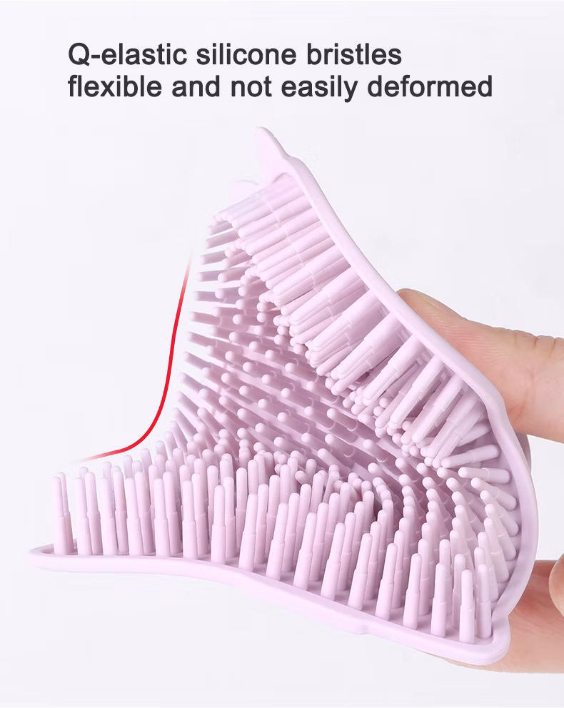 Factory High Quality Silicone Bath Brush Hair Head Washing Baby Shower Soft Silicone Bath Body Brush