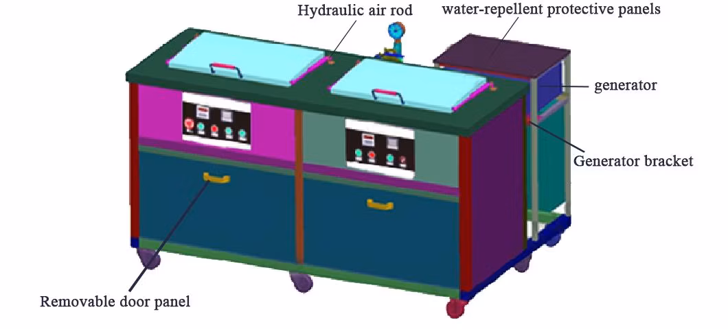 Fs-2060 2-Slot Stainless Steel Ultrasonic Bath for Cleaning Steel Structural Parts