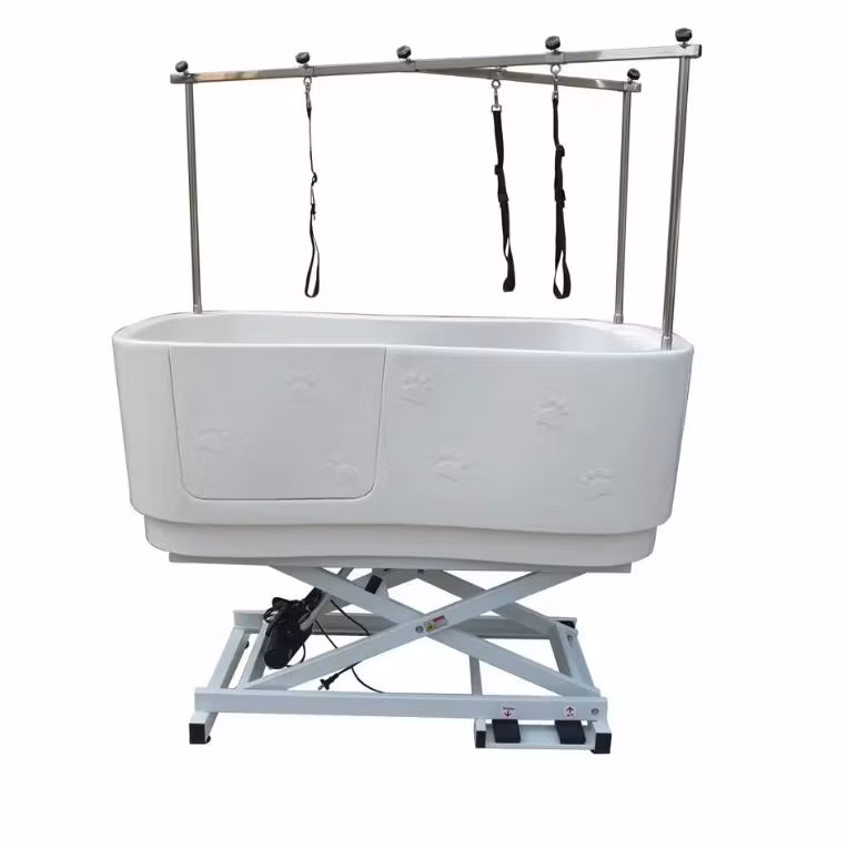 Veterinary Clinic Equipment Best Sell Electric Lifting Plastic Dog Grooming Bath Tub