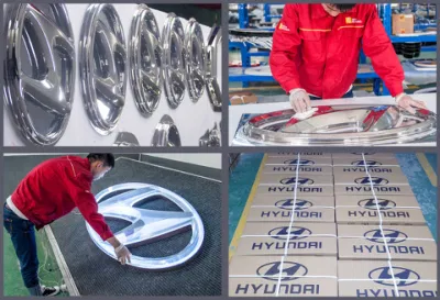 Outdoor LED 3D Molded Vacuum Forming and Chromed Car Logo Sign