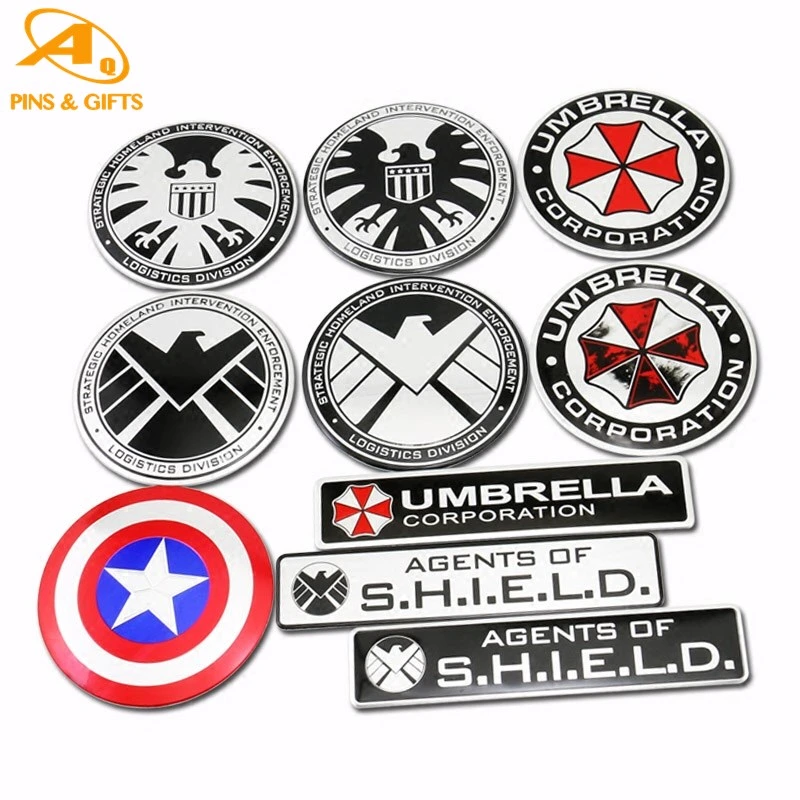 Wholesale Custom Embroidered Metal Military 3D Gold Auto Pin Badge National/Party/Army PVC/Plastic/Woven/Rubber Embroidery Clothing ABS Car Emblems