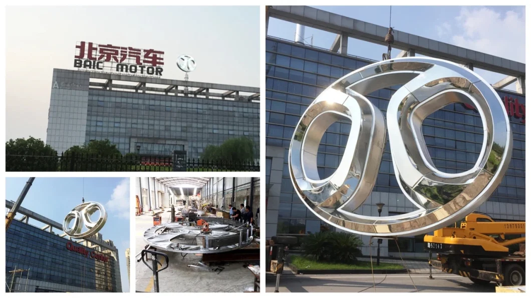 Outdoor LED 3D Molded Vacuum Forming and Chromed Car Logo Sign