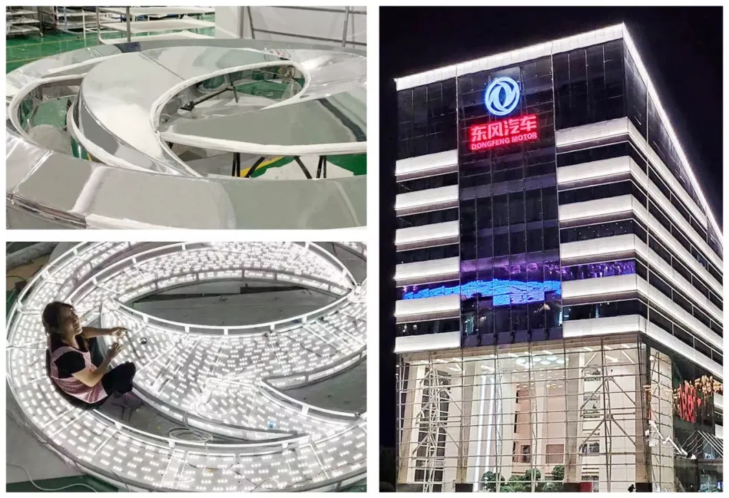 Outdoor LED 3D Molded Vacuum Forming and Chromed Car Logo Sign