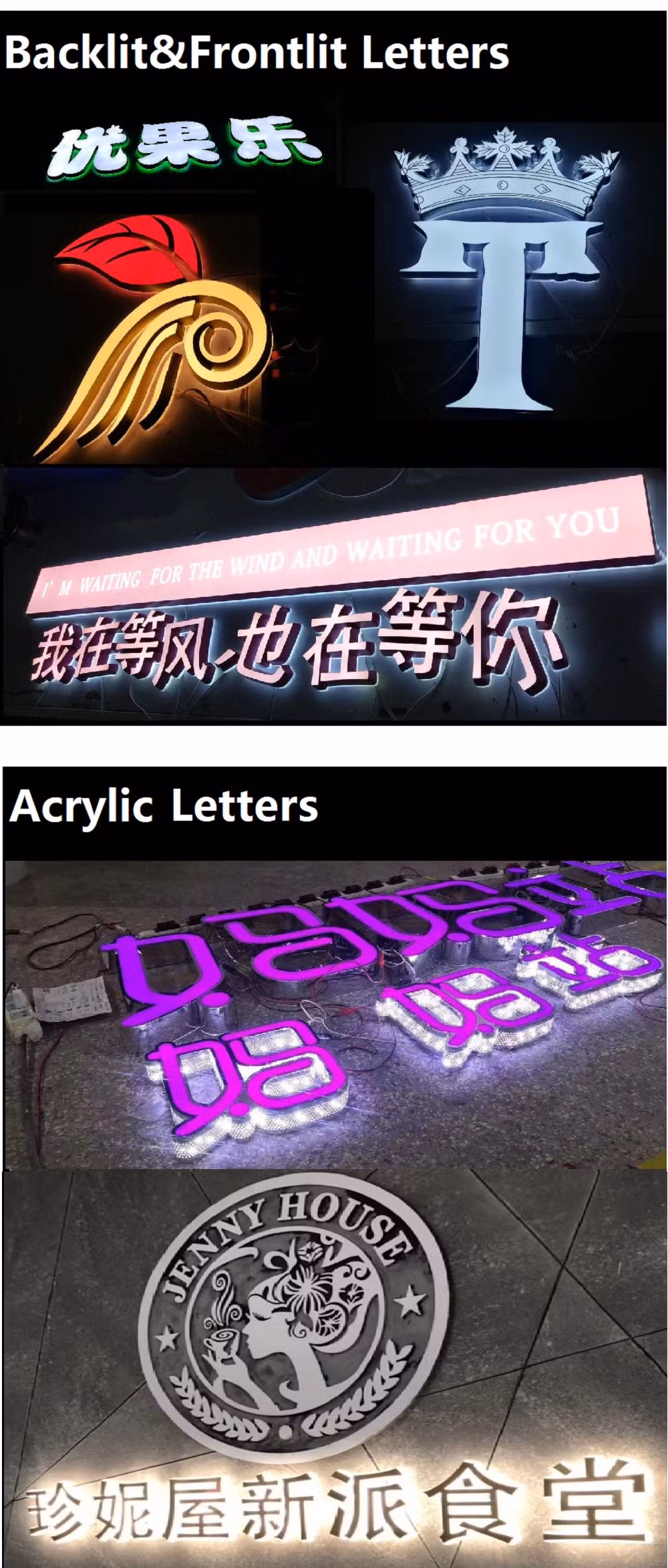 Channel Letters 3D Shop Sign Indoor Illuminated Building Custom Store Front Signs Logo Outdoor Store Front Sign