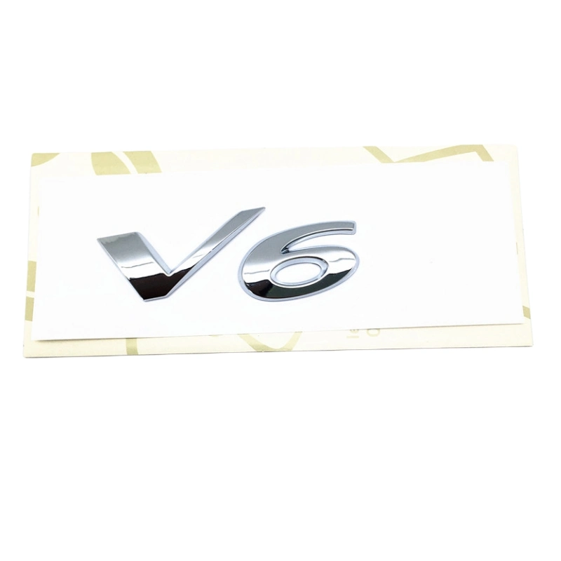 Factory Wholesale Customer Logo Fit for V6 3D Chrome Decal Badge Emblem Sticker