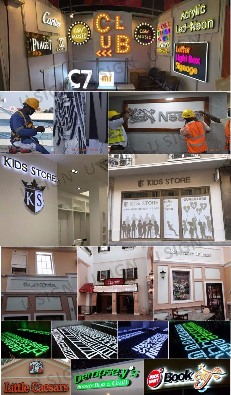 Outdoor LED Vintage Lighted Marquee Letters for Shop and Wedding Decoration