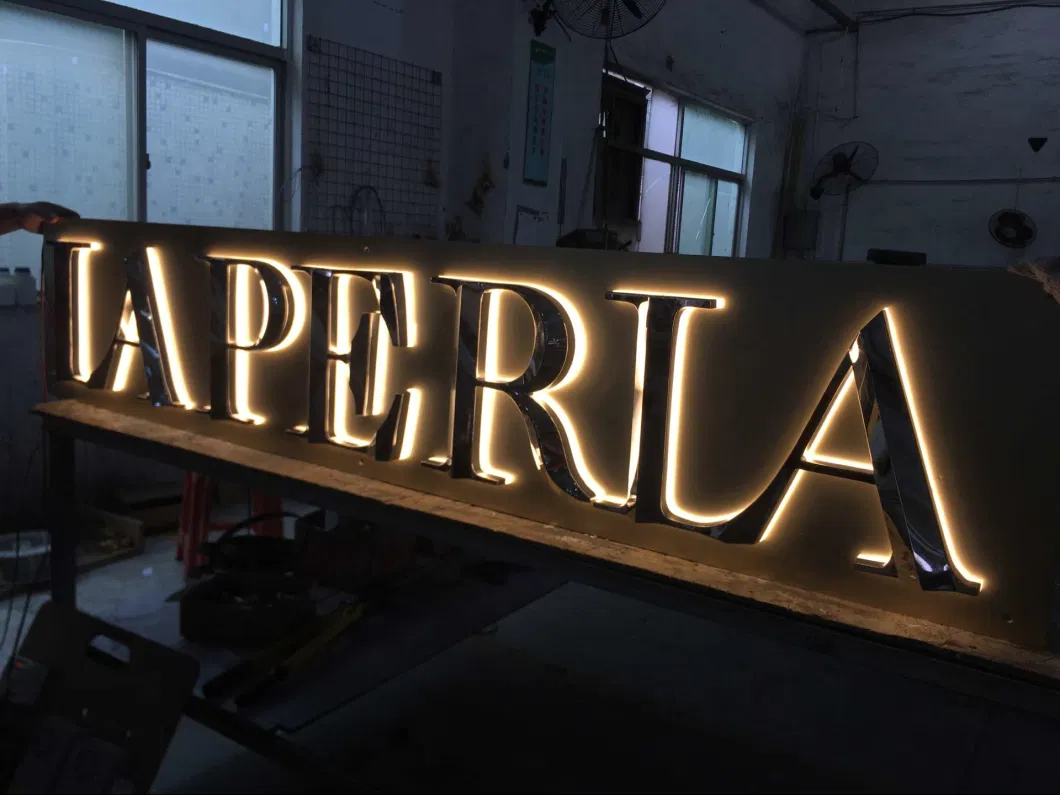 Energy Saving Painted Light up Stainless Steel Acrylic Backlit Channel Letter