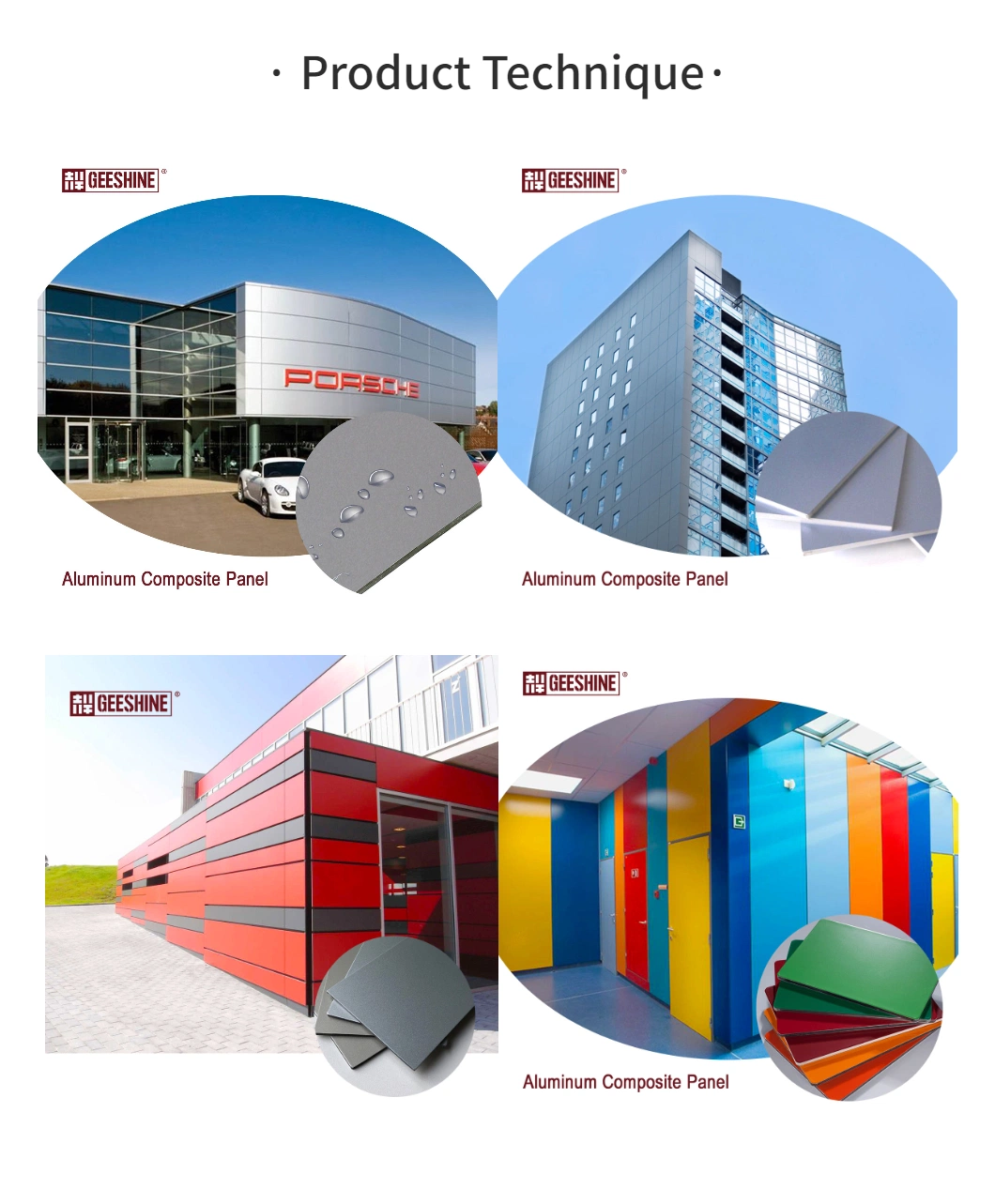 PVDF Aluminum Composite Sandwich Panel Brushed Exterior Aluminum Signs