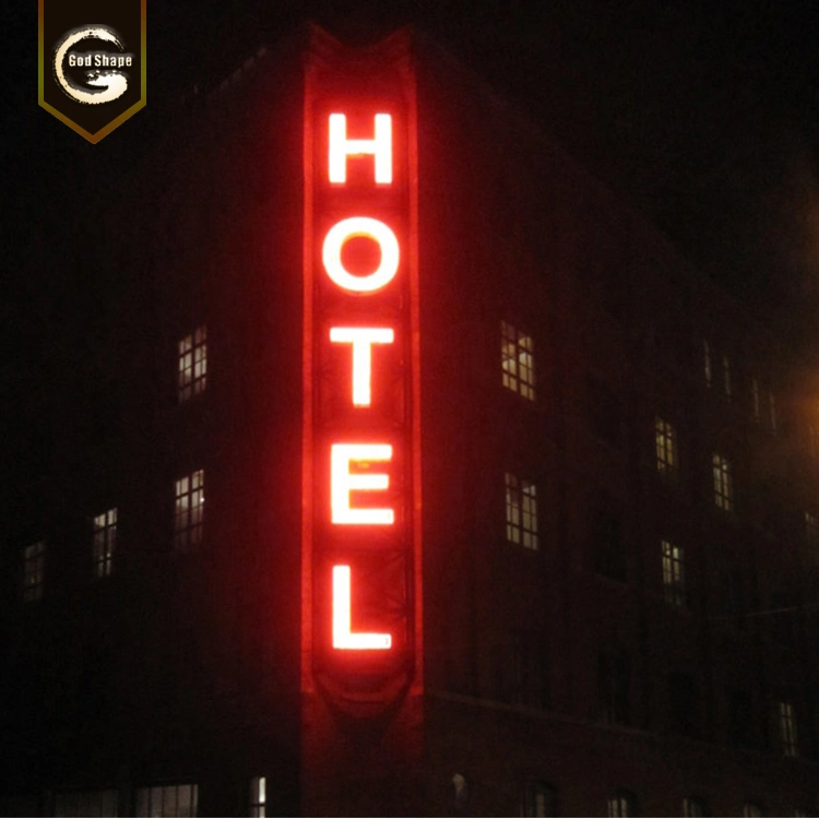 Hotal Letters Name LED Neon Sign Outdoor Building Illuminated Signage-0423L