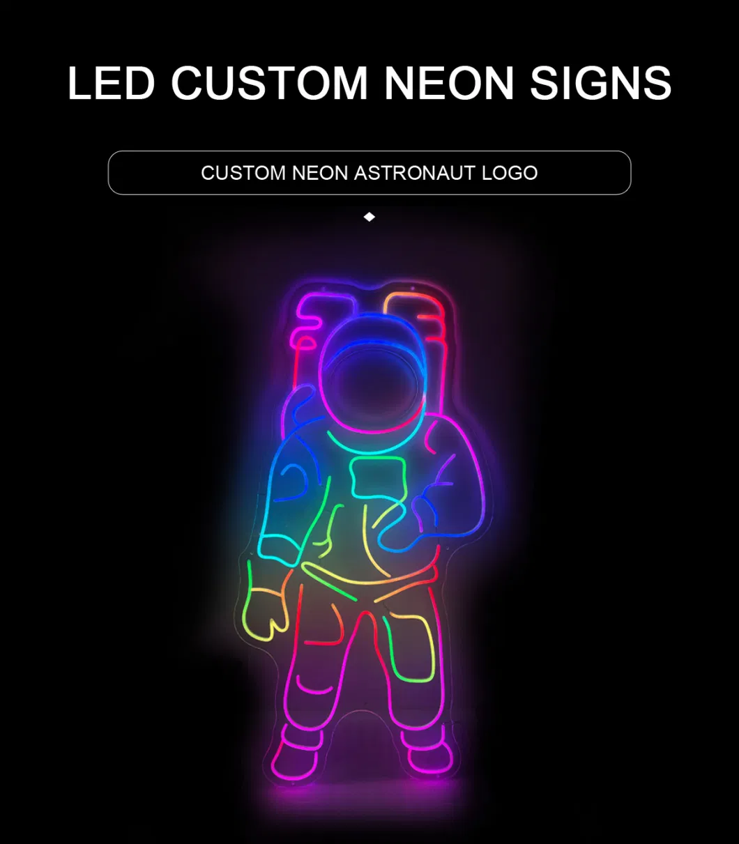 Spaceman Shape Decoration Lamp Acrylic 3D LED Neon Sign