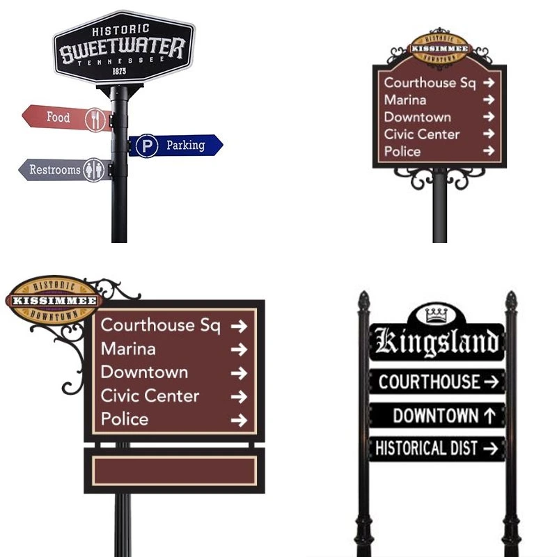 Building Wayfinding Sign Outdoor Road Signs Lights 3D Signs Sample Backlit Wayfinder Signage