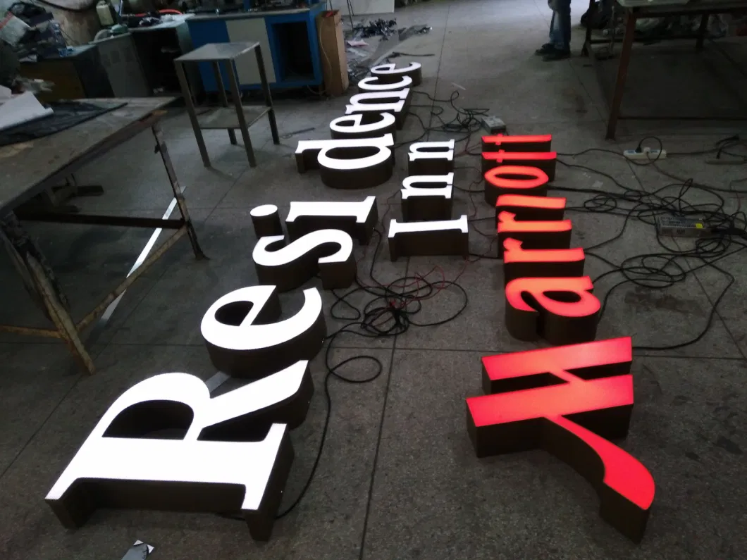 Face-Lit Advertising Stainless Steel Channel Letter LED Channel Letter Luminous Signage