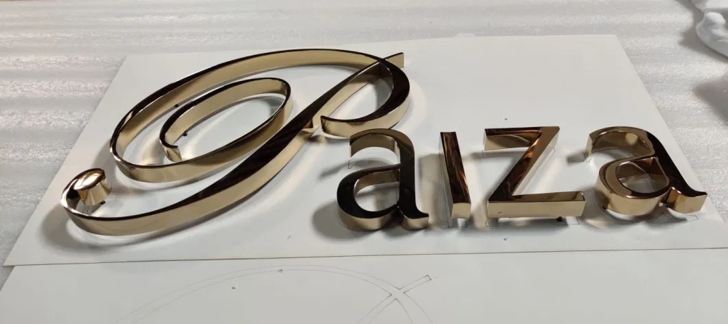 Stainless Steel Sign Letters Mirror Gold Chrome Letter Signs Metal Letter