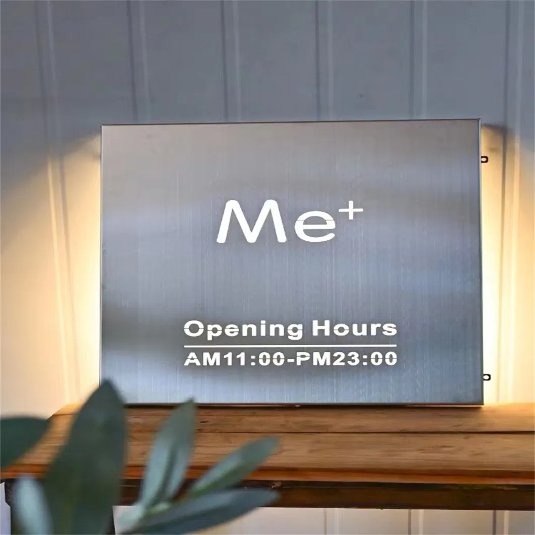 3D Logo LED Channel Letter Sign Brushed Stainless Steel Backlit LED Signboard Outdoor Store Business Signage for Advertisement