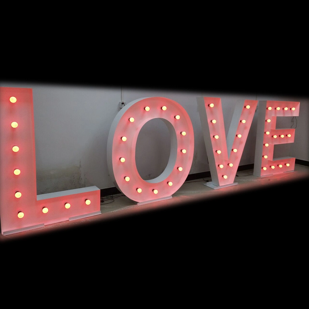 New Fashion Metal LED Bulb Alphabet Marquee Giant Love Letters