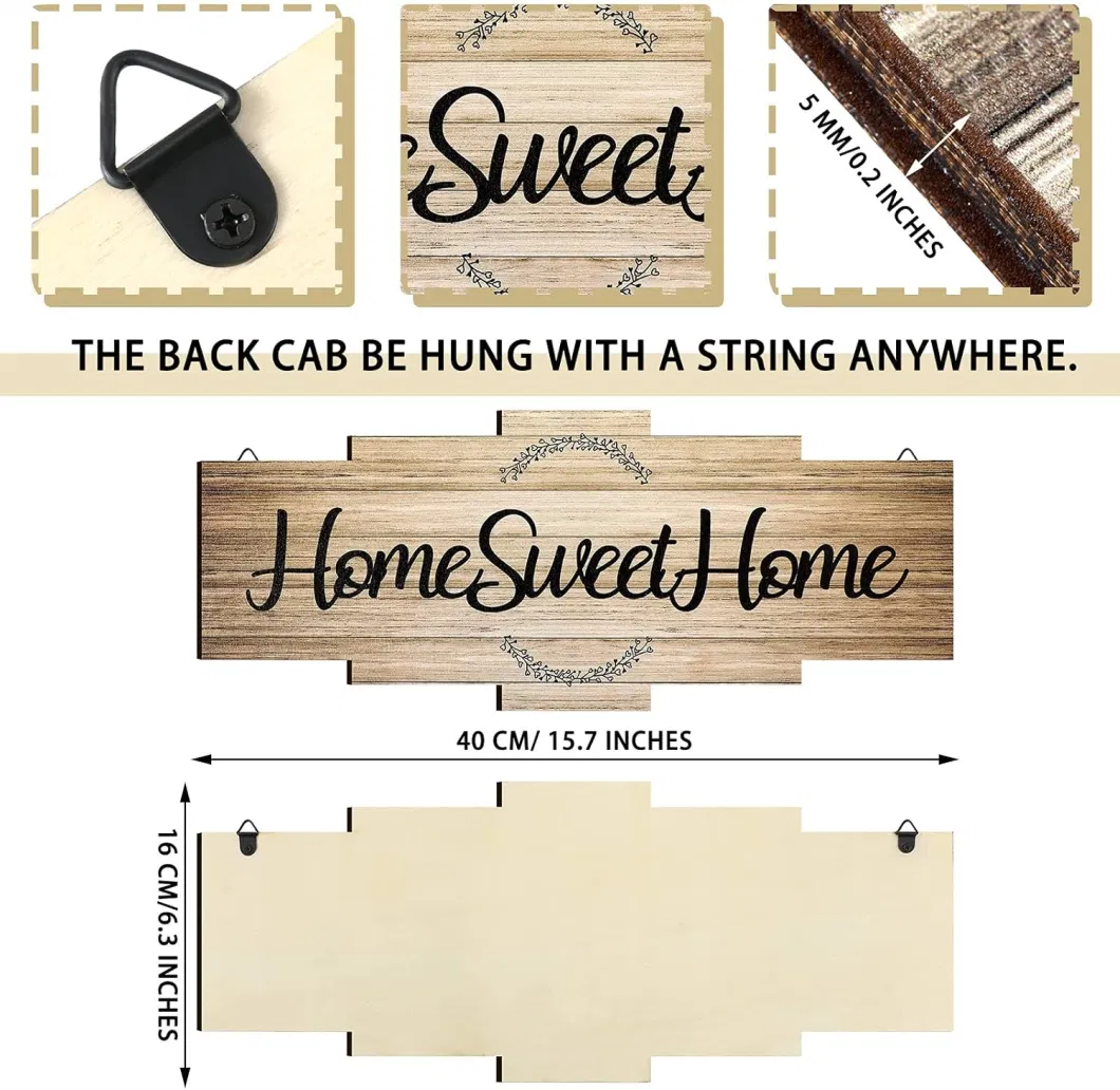 Wall Hanging Wooden Sign Rustic Wood Home Wall Decor Home Sweet Home Sign