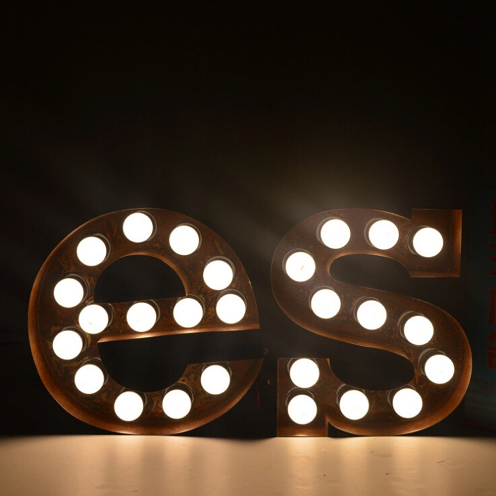 Outdoor LED Vintage Lighted Marquee Letters for Shop and Wedding Decoration