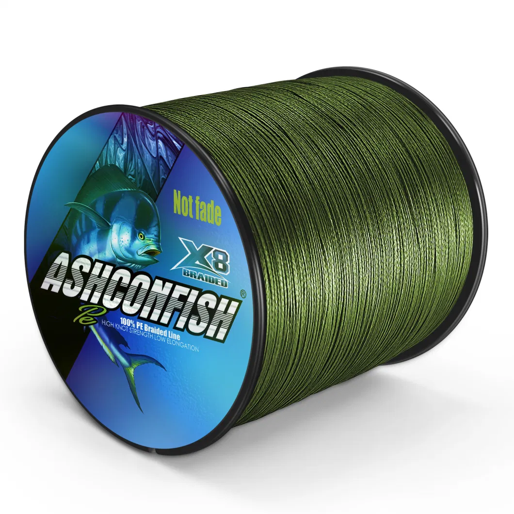 Primary Color Fibre 500m 1000m 8 Strands PE Braided Fishing Line