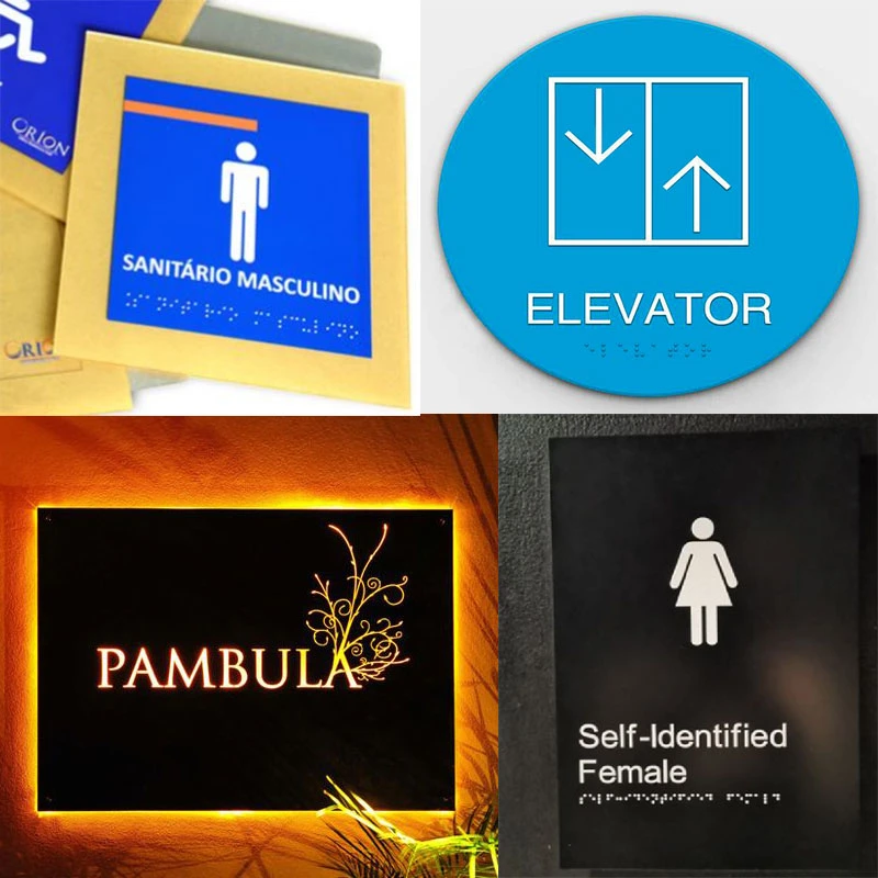 Building Wayfinding Sign Outdoor Road Signs Lights 3D Signs Sample Backlit Wayfinder Signage