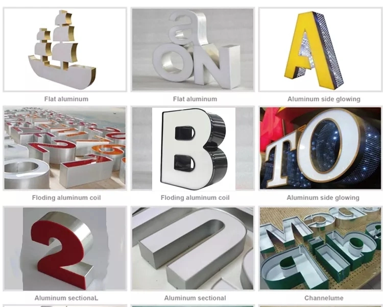 Outdoor LED Metal Backlit Advertising Letter Sign 3D Channel Letters Display Logo Signboard Frontlit Channel Letter