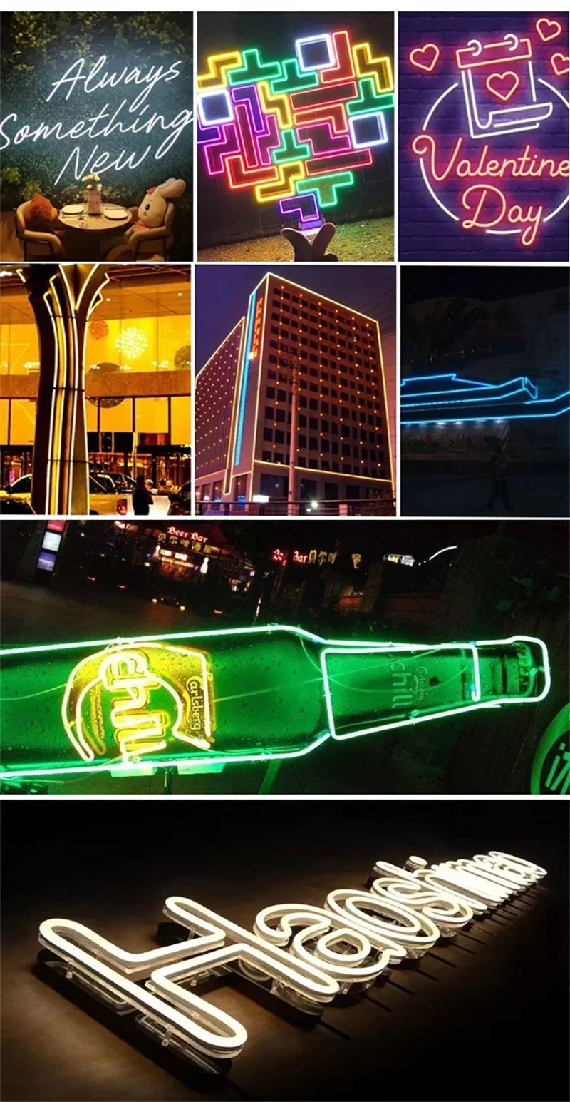 Separation Neon Light 12V Silicone LED Flexible Separated Neon Strip Waterproof IP67 DIY Neon Sign Custom for Bar