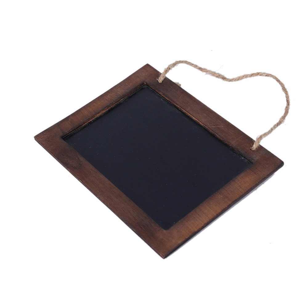 Hanging Rope Rustic Brown Wooden Blackboard Wooden Frame Sign